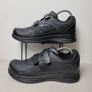 New Balance Women's 577 V1 Hook and Loop Walking Shoe Black Sz 10W